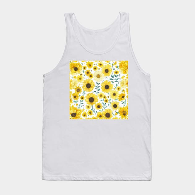 floral pattern Tank Top by sukhendu.12